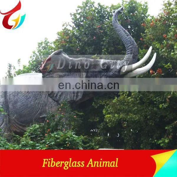 High Emulational Fiberglass Animal Elephant Statue