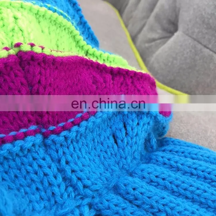 New popular Fashion All Season blankets handmade knit mermaid tail blanket wholesale