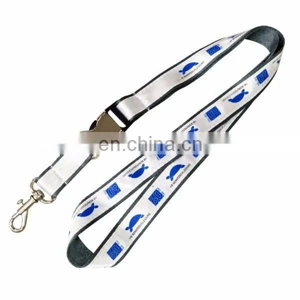 Custom double layers satin lanyard