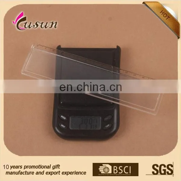 promotional 15cm clear blank plastic straight ruler with round corner