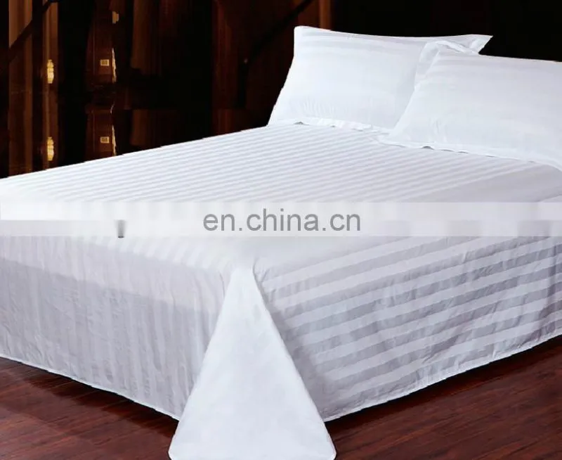 Poly cotton bed sheet/100% cotton flat sheet plain white for hotel