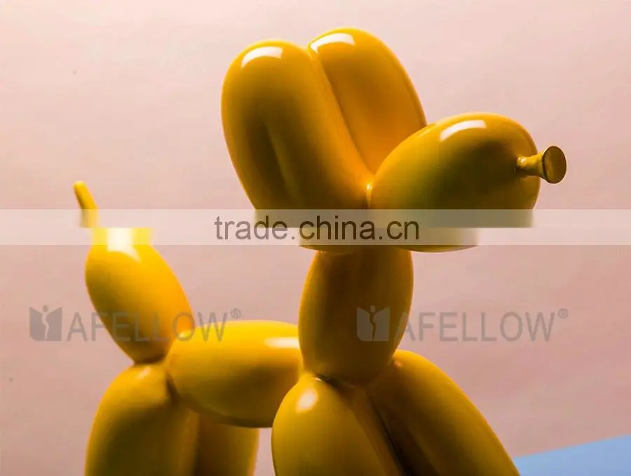 Fiberglass dog mannequin,yellow mannequin Balloon Dog manikin dog KEVIN2-Y