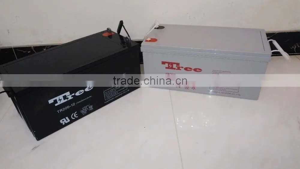 Battery Factory Price 12v 200ah Deep Cycle GEL battery with 8-15 Years long life 12v battery