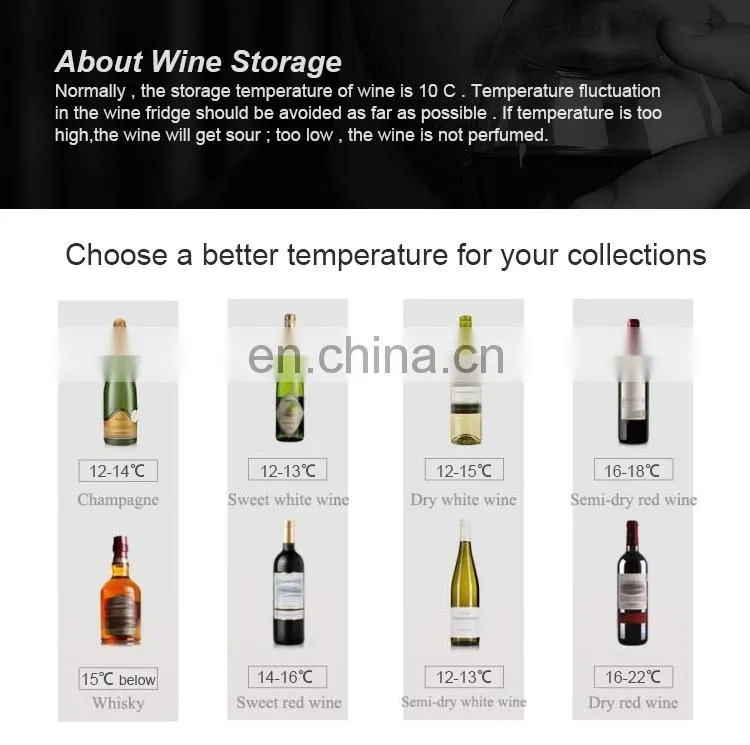 Honeyson 12 bottles Wine cooler fridge refrigerator cellar For Red, White, Champagne or Sparkling Wine
