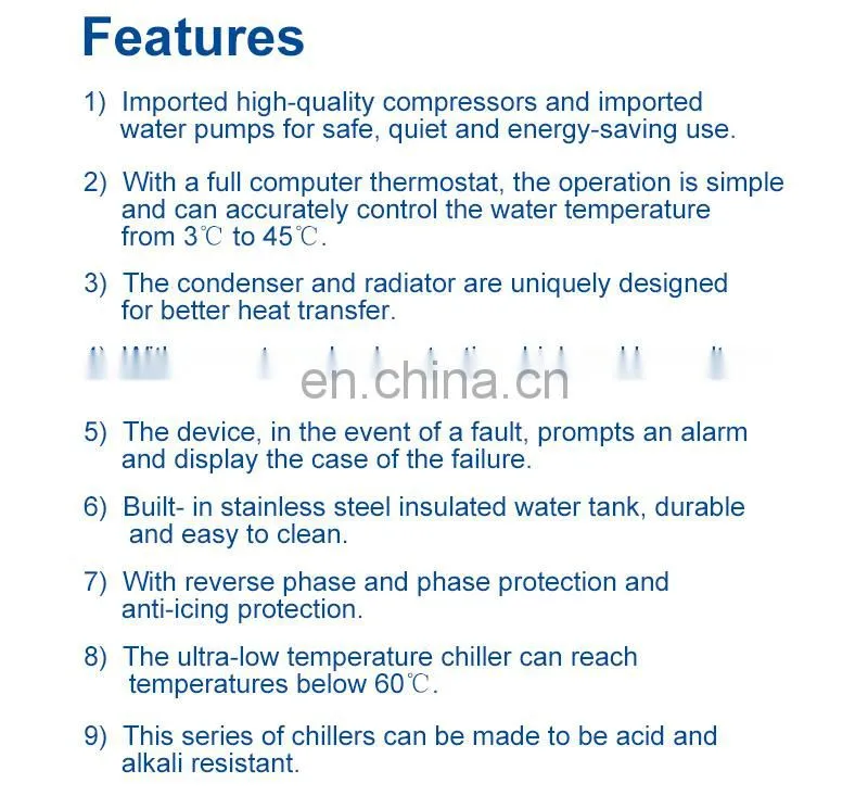 3hp 5hp 8hp 10hp 15hp 20hp 25hp 30hp 40hp water chiller 200 ton water chiller 1.5 ton portable water chiller plastic