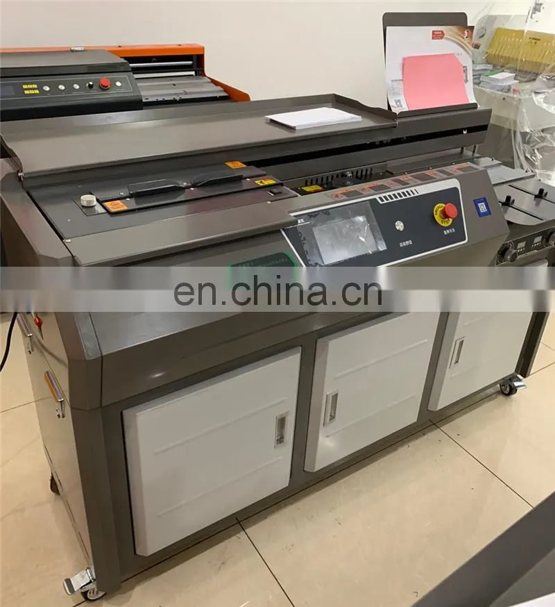 UK8 a3 440mm variable frequency speed Hot thermal book cover gluing machine, cardboard notebook binding machine