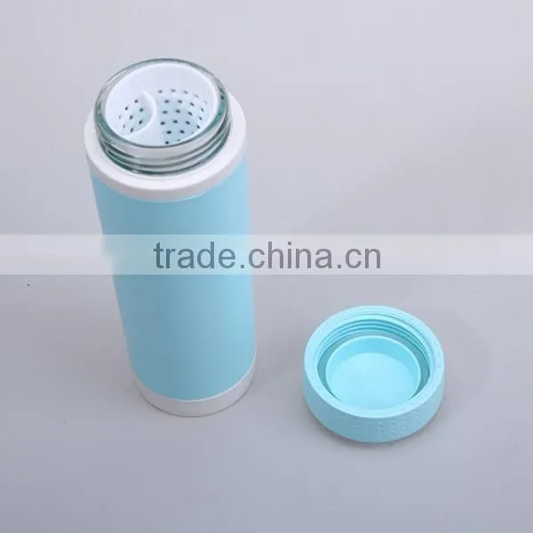 0.45L green plastic sport water bottle for students