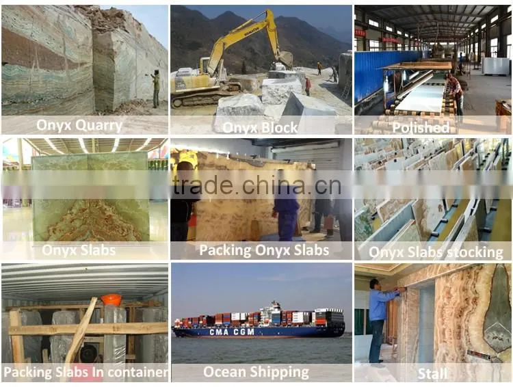 Factory Supply Well Polished Luxury Green Onyx Slabs