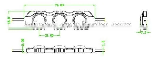 smd 2835 3 smd led modules with plastic light cover led modul for led signage bronze letter