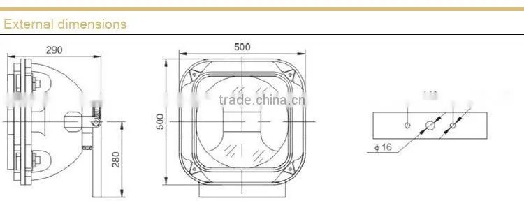 Energy-saving waterproof and dustproof anticorrosive floodlight without maintenance