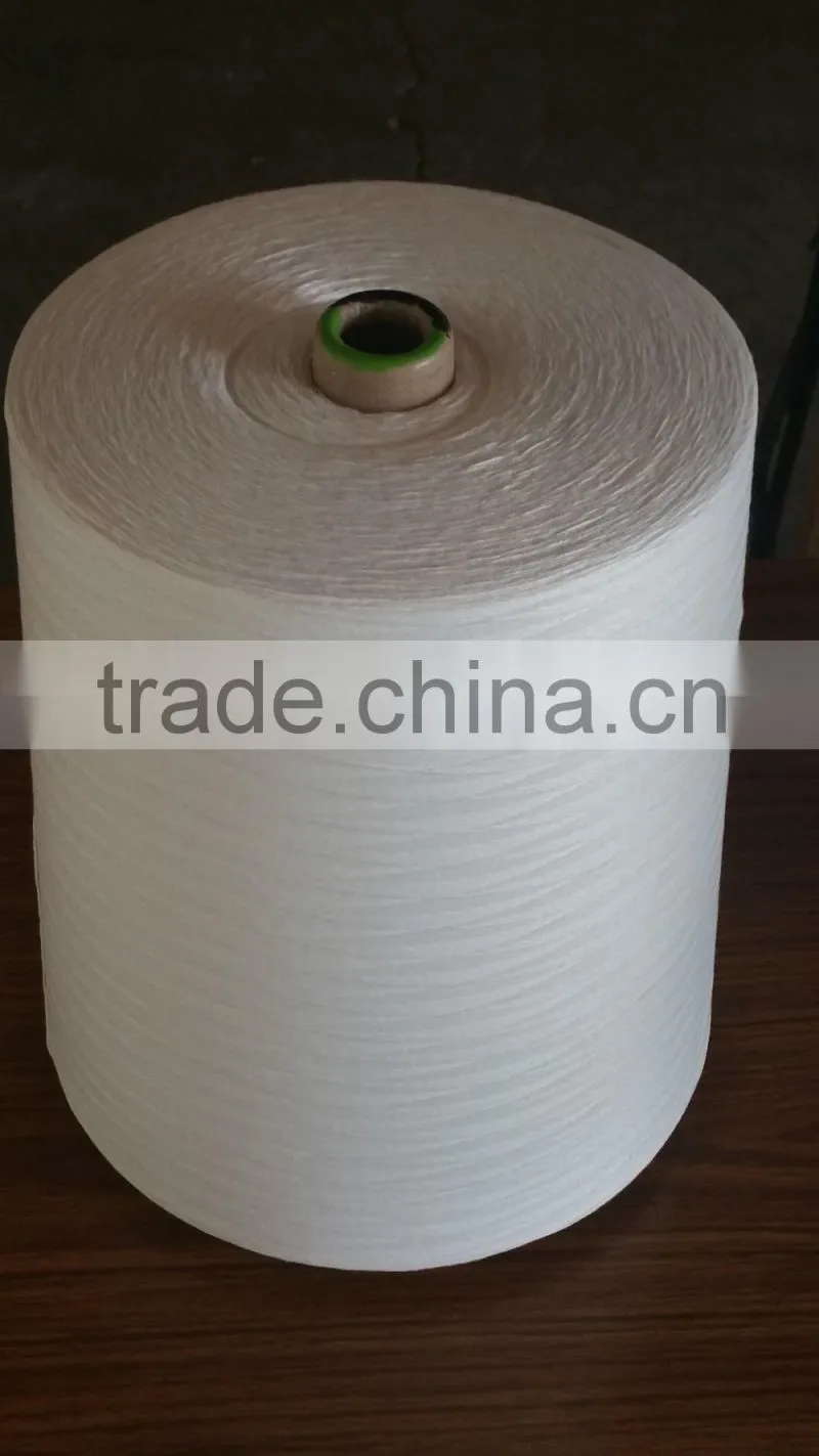 100% polyester knotless spun virgin yarn raw pattern 12s4