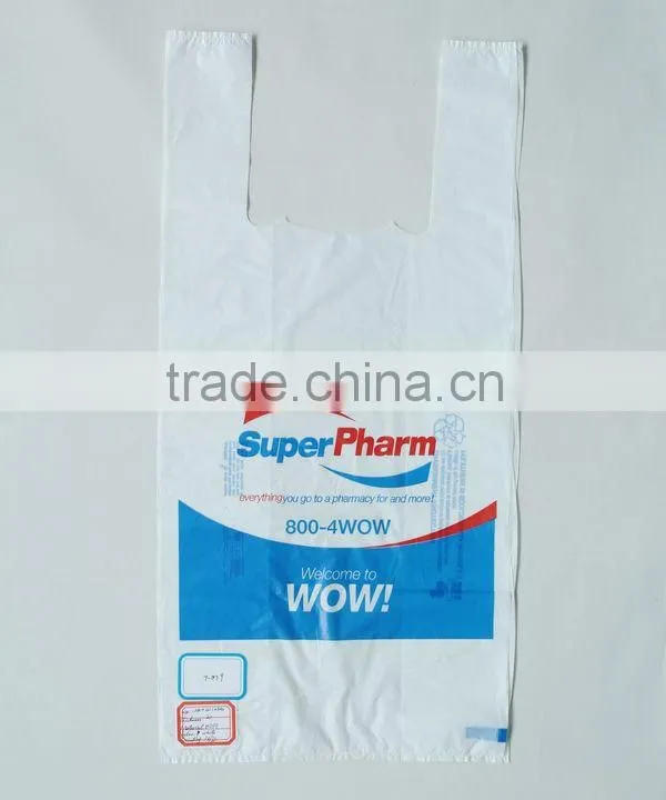 Customized Logo HDPE T-shirt Packing Bags