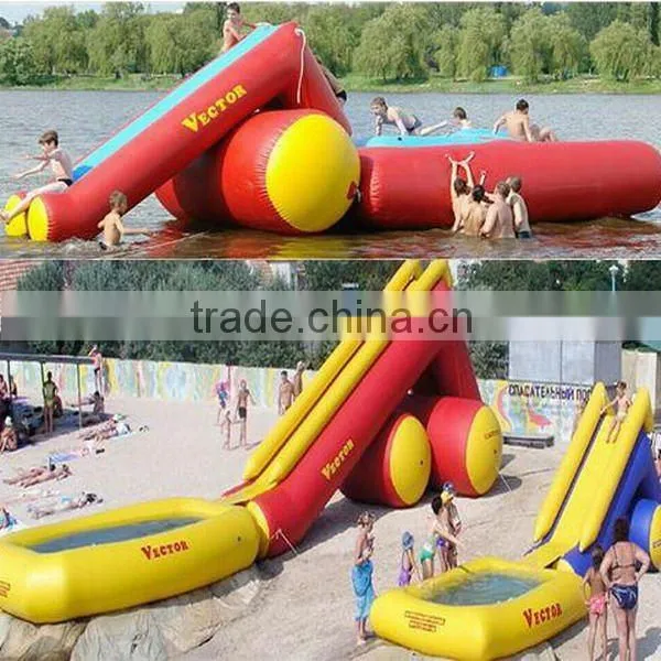 commercial grade inflatable water slides / inflatable slide with pool