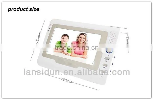 China new 7 inch ABS video door phone video intercom