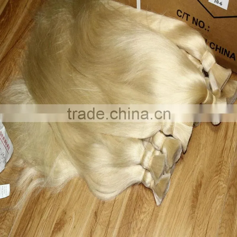 human cheap remy hair bulk,braid hair bleached and dyed into different colors