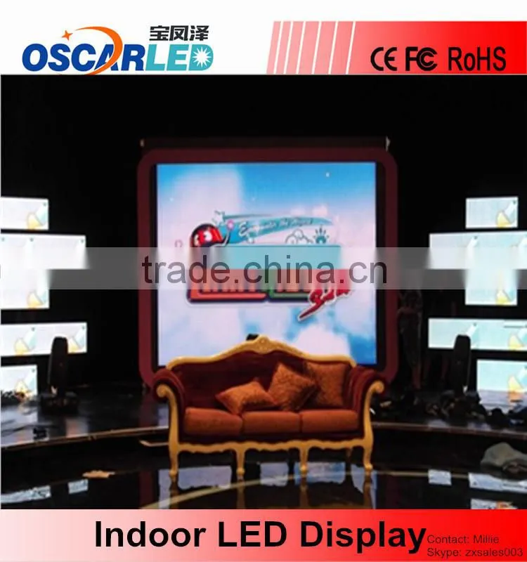 Indoor SMD3528 3 In 1 P5 LED Module ,32*32 1/16 Scanning High Brightness Full Color LED Module , Pixel 5mm RGB LED Module