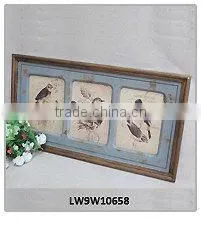 import bird rustic picture frame painted