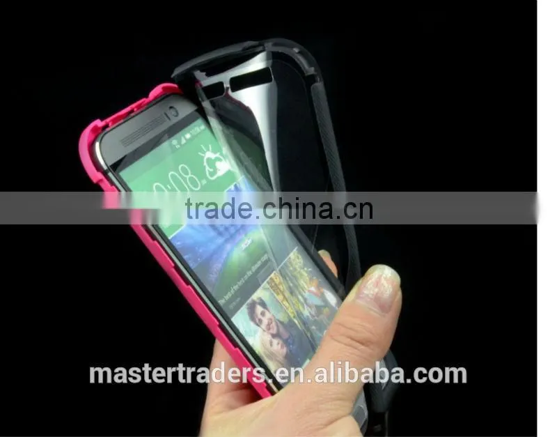 Cheap Waterproof Dirtproof Shockproof Hard PC Case For HTC One M8 With TPU Cover MT-3708