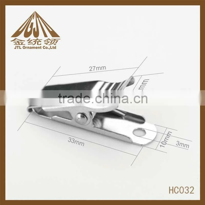 Metal clip with 2 holes