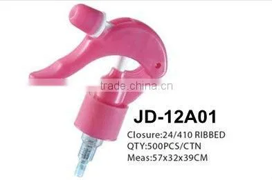Trigger Sprayer Pink 24/410 Ribbed