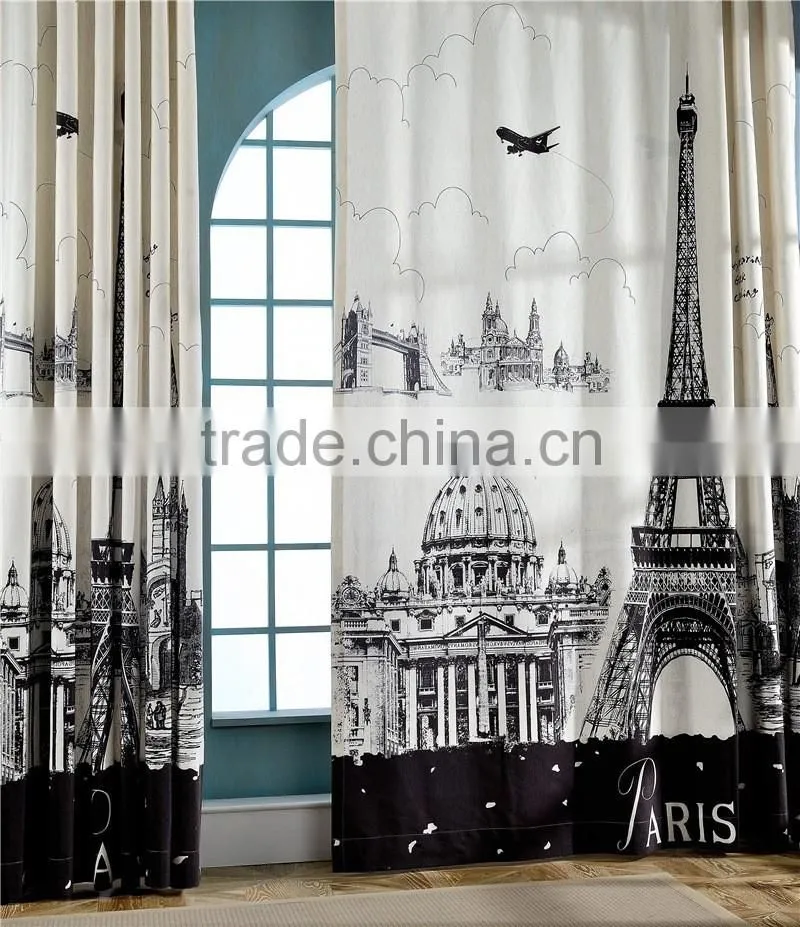 Contemporary and Contracted Cotton/Linen Shading Curtain Fabrics