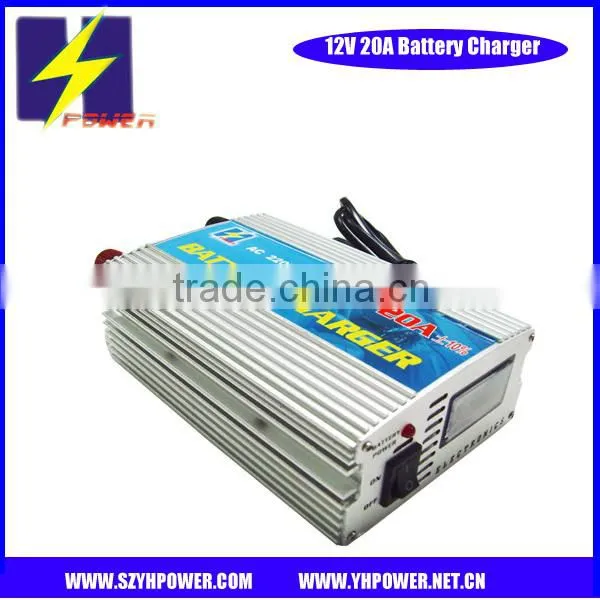 20a car charger lead acid battery charger 12V