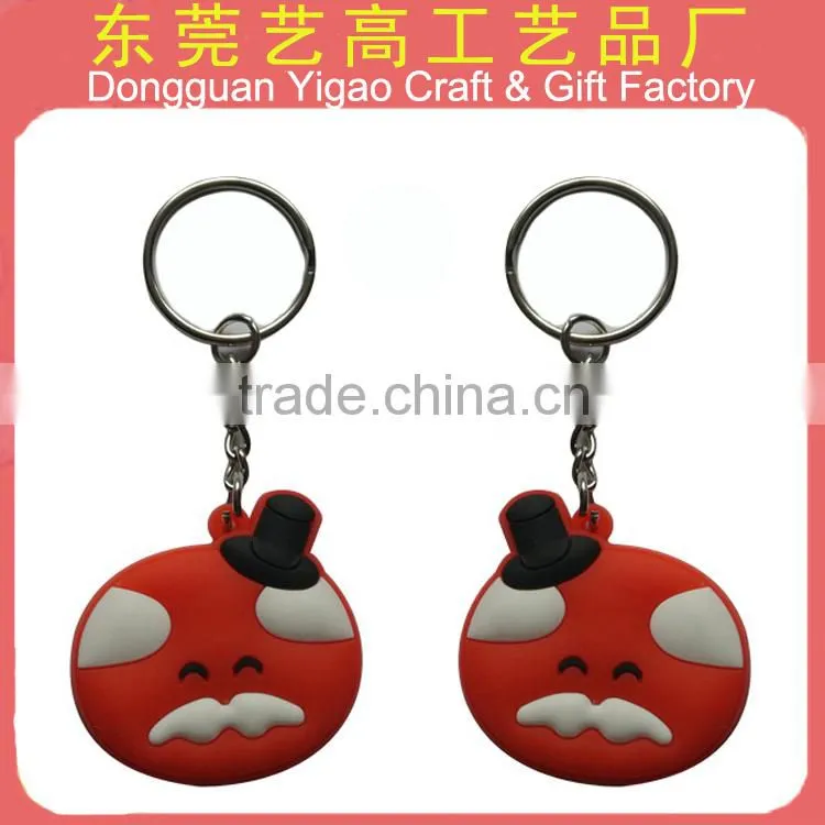 Soft PVC rabbit foot key chain