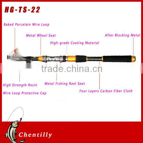 Chentilly02 HG-TS-22 wholesale high quality carbon fiber graphite fishing rods made in China