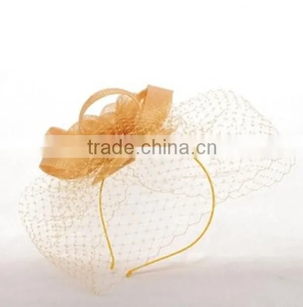 Elegant sinamay hair fascinator hats for wedding