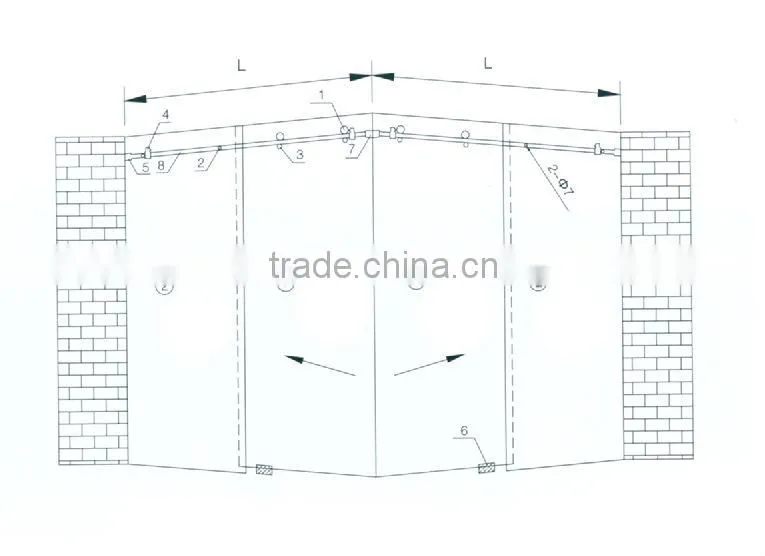 foshan glass shower cubicle/shower room partition