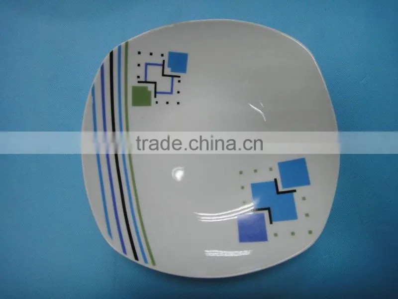 daily use ceramic porcelain dishes plate with flower design