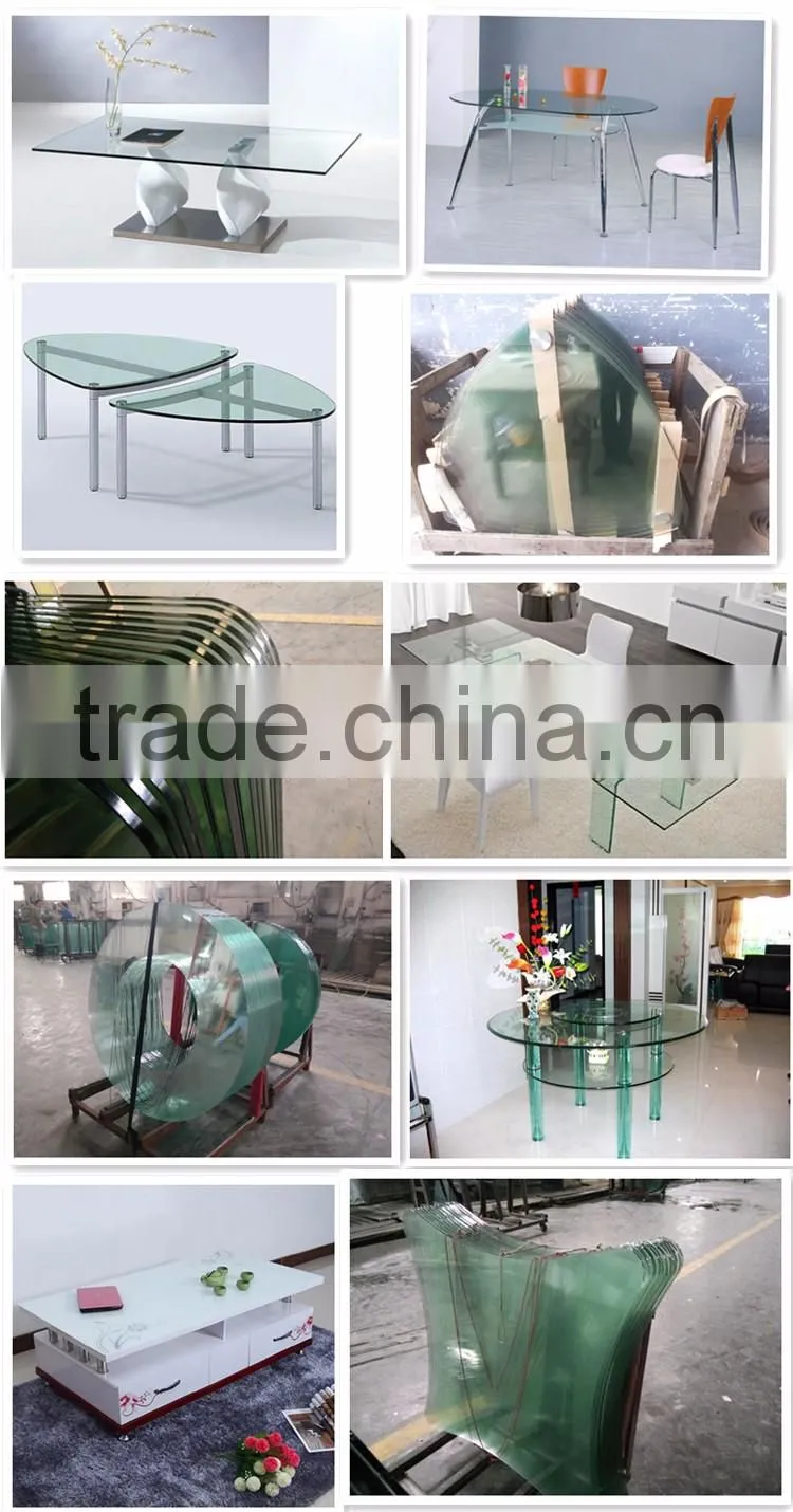 Manufacturers custom processing all kinds of furniture glass curved glass table panel
