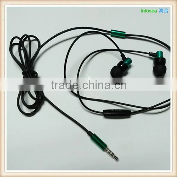 factory price new arrival TPE soft line super bass metal earphone