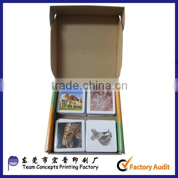 children learning animal memory paper cards