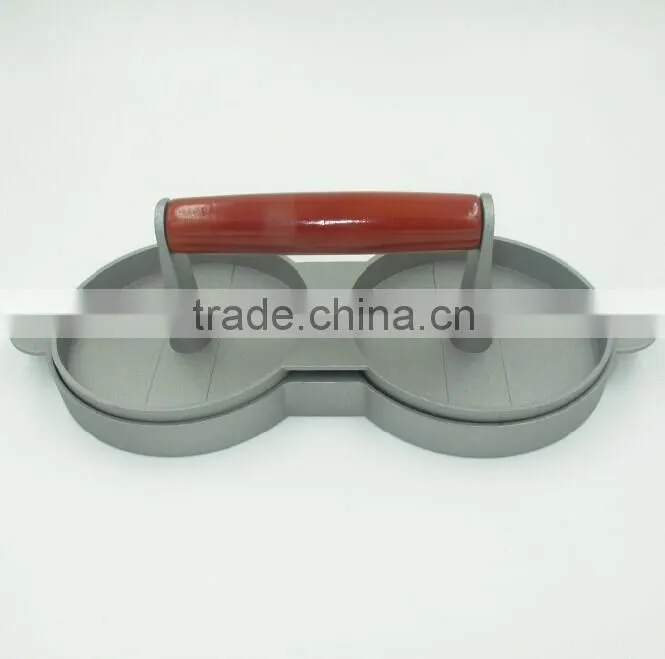 EU FDA food grade manual Non stick layer metal aluminium alloy hamburger press