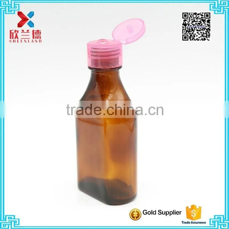 Oral liquid /syrup pharmaceutical medical round amber bottle 100ml
