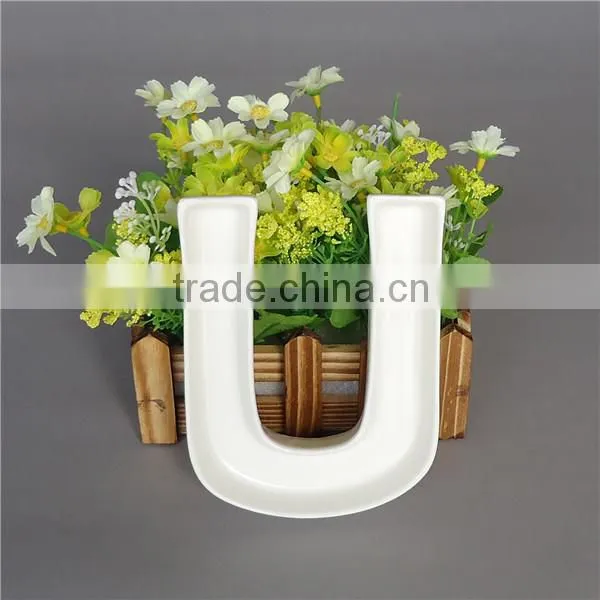 porcelain dish alphabet letter, candy dish alphabet letter