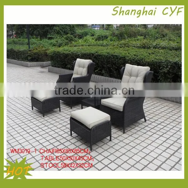 leisure rattan chair with footrest