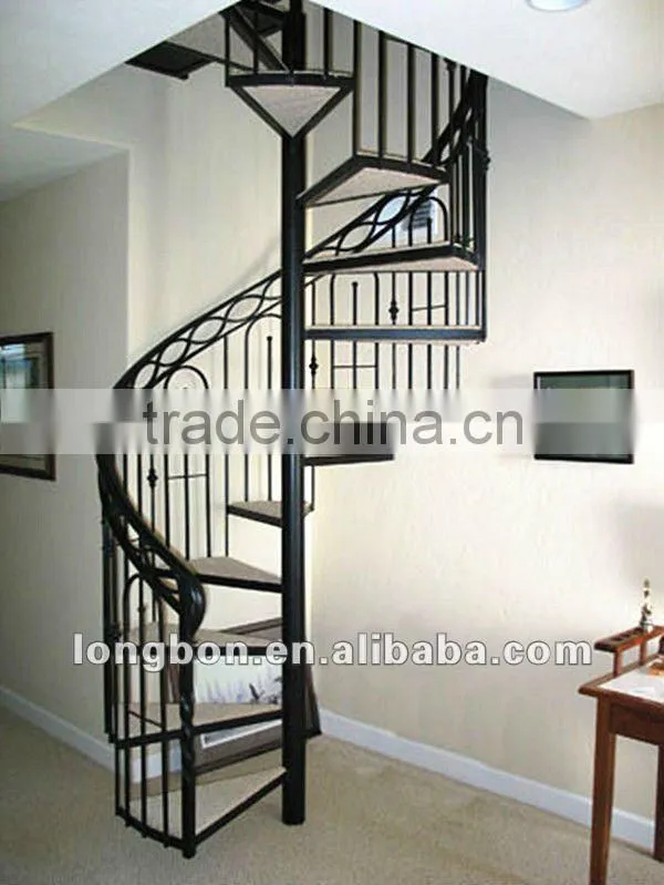 Top-selling modern wrought iron handrails outdoor stair covering