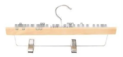 practical wood hanger for cloth and trousers in home and hotel