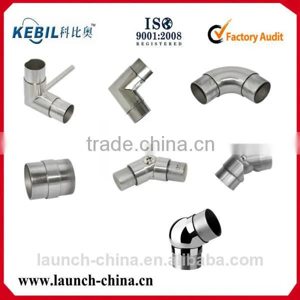 steel tube corner connectors for balcony / terrace deck railing baluster