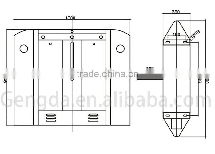 Semi automatic bus and railway stations flap turnstile