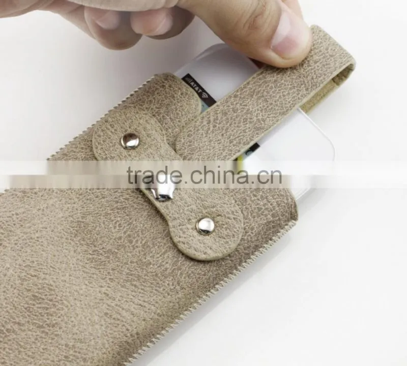 Leather pouch bag for i phone