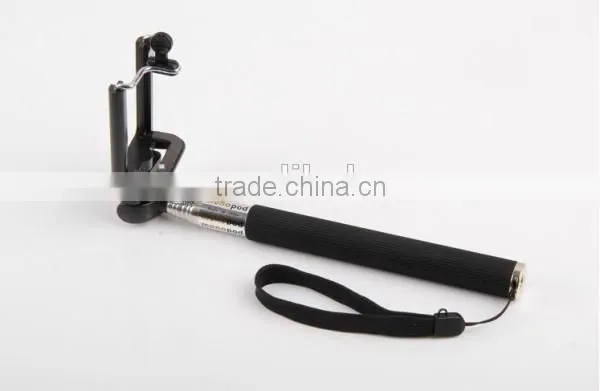 Hot extendable monopod selfie stick, handheld camera photo monopod with adjustable phone holder 3 colors