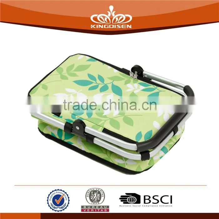 folding beach picnic basket cooler bag