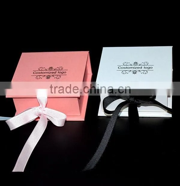 Gift box with ribbon/bow tie gift packaging paper box/custom bow tie box