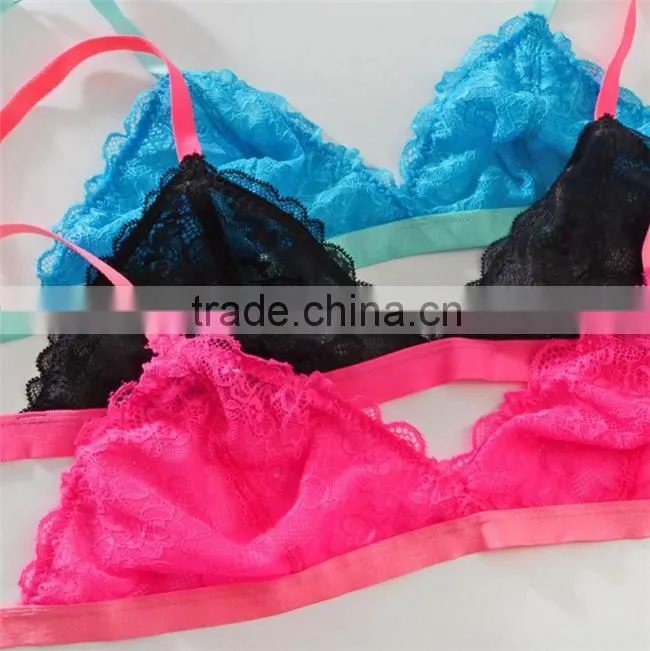 Europe Well popular floral sheer lace bralette,wholesale sexy lace bra