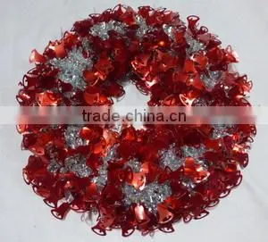 2015 Cheap Decorative Christmas PET Wreath