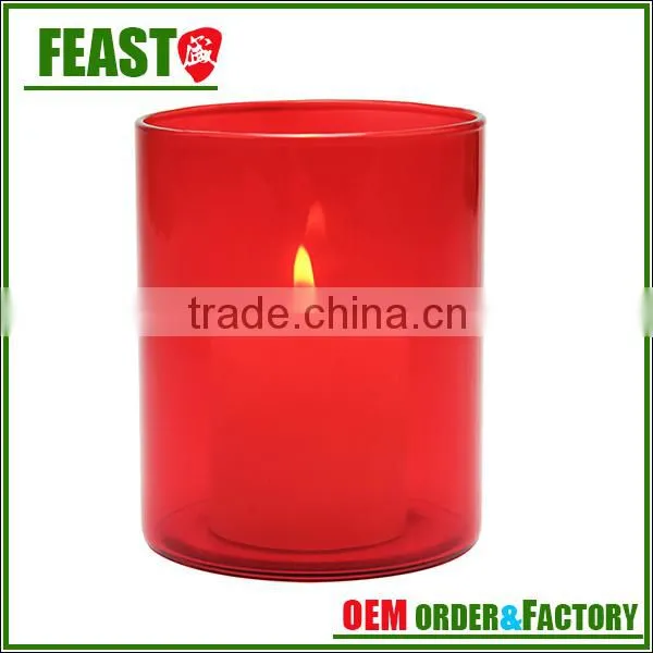 2015 NEW design wedding candle holder HOT selling glass candle holder with wooden stand
