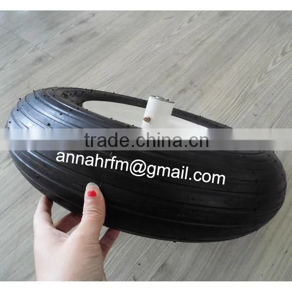 4.00-8/400-8 colourful flat free wheels ,PU foam tubeless for wheel barrow